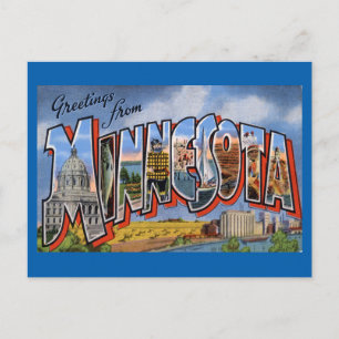 Greetings From Minnesota Postcard