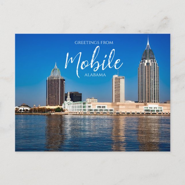 Greetings from Mobile Alabama Postcard (Front)