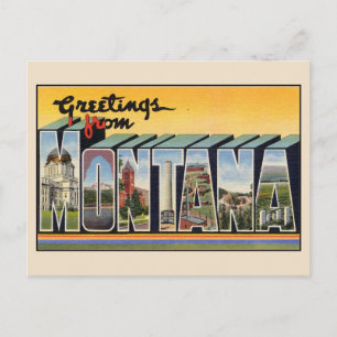 Greetings from Montana Large Letter Postcard