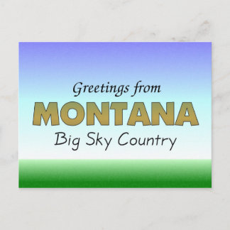 Greetings from Montana Postcard