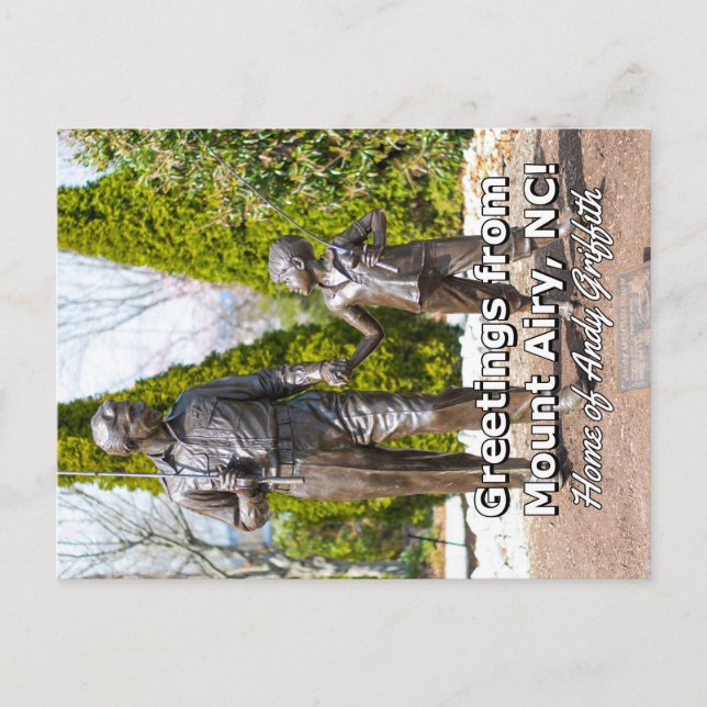 Greetings from Mount Airy, NC! Postcard (Front)