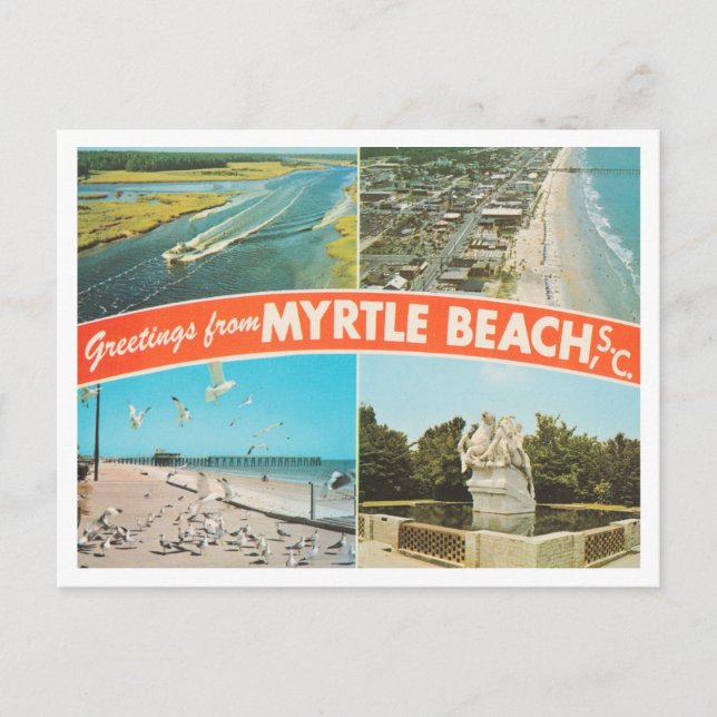 Greetings from Myrtle Beach, South Carolina Travel Postcard (Front)