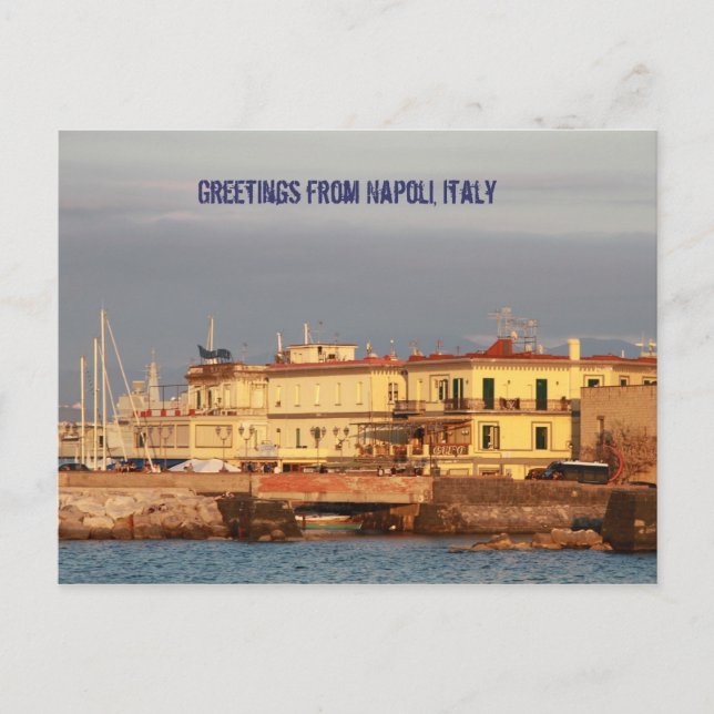 Greetings from Napoli, Italy Postcard (Front)