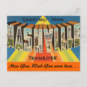 Greetings from Nashville Postcard