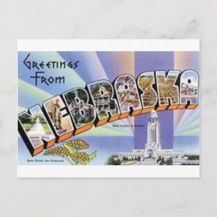 Greetings From Nebraska Postcard