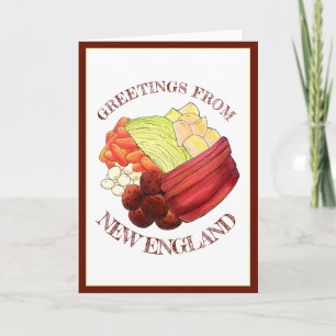 Greetings from New England Classic Boiled Dinner Card