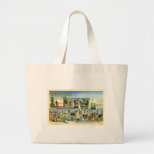 Greetings From New Hampshire Large Tote Bag
