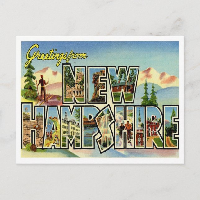 Greetings From New Hampshire Postcard (Front)