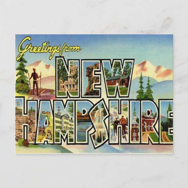 Greetings From New Hampshire Postcard (Front)