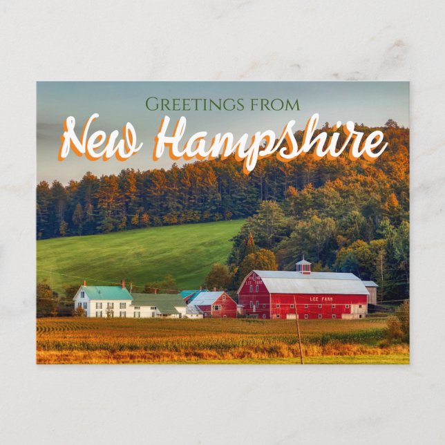 Greetings from New Hampshire Postcard Foliage (Front)