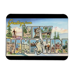 Greetings from New Hampshire_Vintage Travel Magnet
