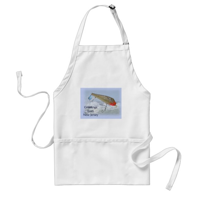 Greetings From New Jersey Fishing Lure Standard Apron (Front)