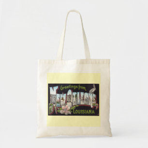 Greetings from New Orleans, Louisiana Vintage Post Tote Bag