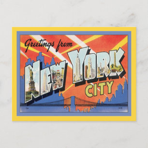 Greetings From New York City America Postcard
