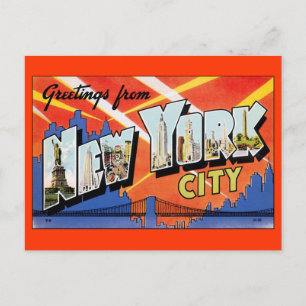 Greetings From New York City Postcard