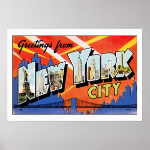 Greetings From New York City Poster