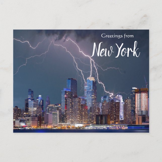 Greetings from New York City Skyline Postcard (Front)