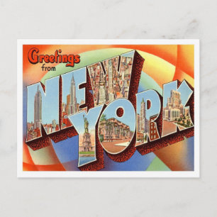 Greetings From New York Postcard