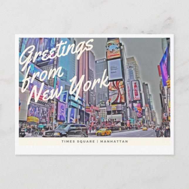 Greetings from New York Times Square postcard (Front)