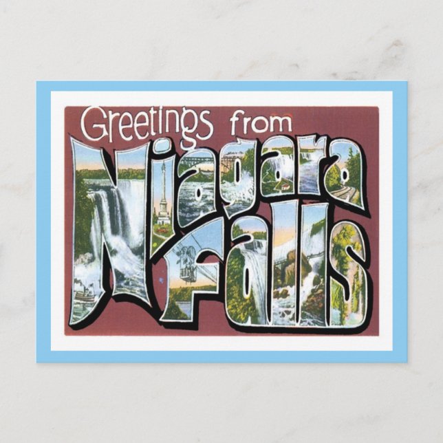 Greetings From Niagara Falls NY US City Postcard (Front)