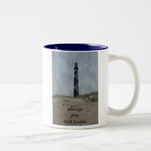 Greetings from North Carolina Two-Tone Coffee Mug
