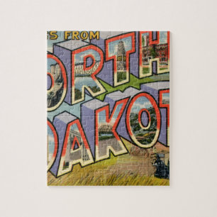 Greetings From North Dakota Jigsaw Puzzle