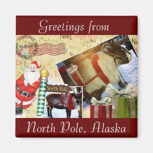 Greetings From North Pole, Alaska Magnet
