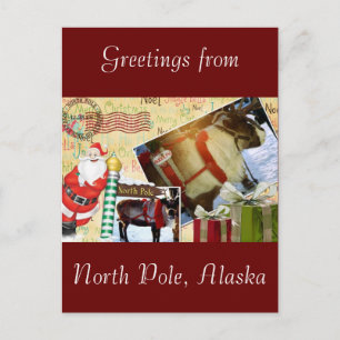 Greetings From North Pole, Alaska Postcard