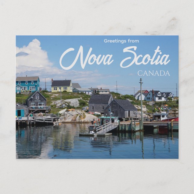 Greetings from Nova Scotia Canada Postcard  (Front)