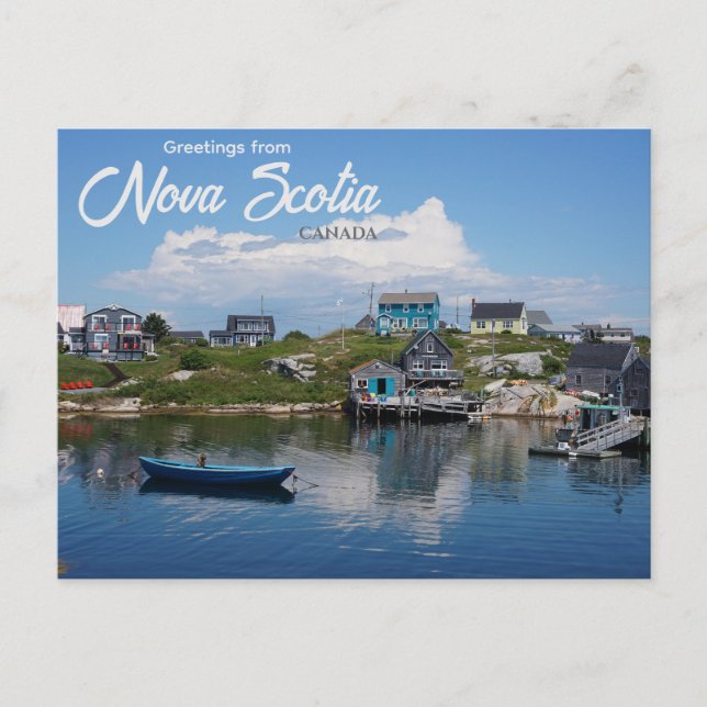 Greetings from Nova Scotia Canada Postcard  (Front)