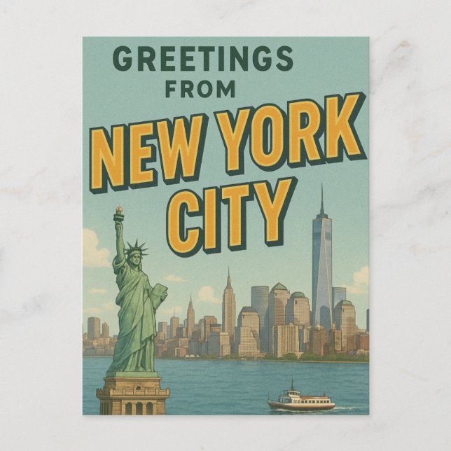 Greetings from NYC Postcard (Front)