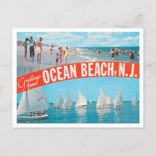 Greetings from Ocean Beach, New Jersey Travel Postcard