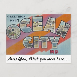 Greetings from Ocean City, Maryland Postcard