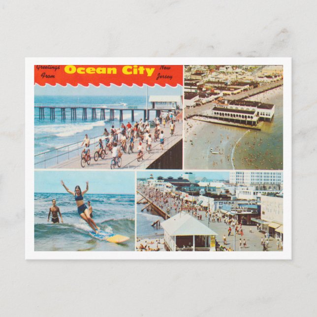 Greetings from Ocean City, New Jersey Travel Postcard (Front)