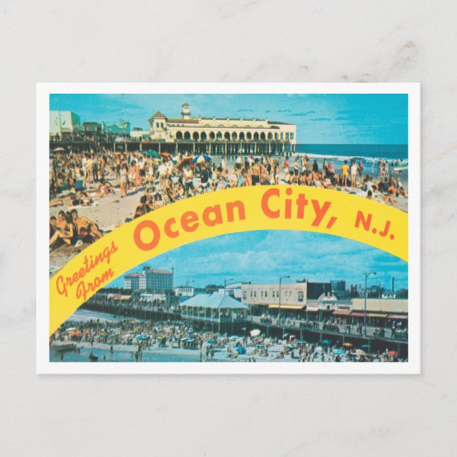 Greetings from Ocean City, New Jersey Travel Postcard (Front)