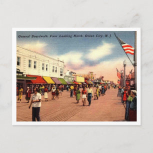 Greetings from Ocean City NJ Postcard 1955 Vintage