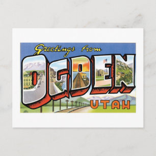 Greetings from Ogden, Utah! Retro Post Card