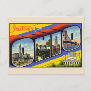 Greetings from Ohio Large Letter Postcard