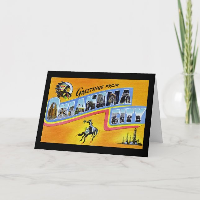 Greetings from Oklahoma City Oklahoma Card (Front)