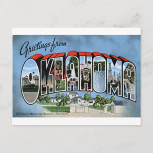 Greetings From Oklahoma Postcard