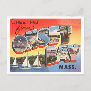 Greetings from Onset Bay, Massachusetts Travel Postcard