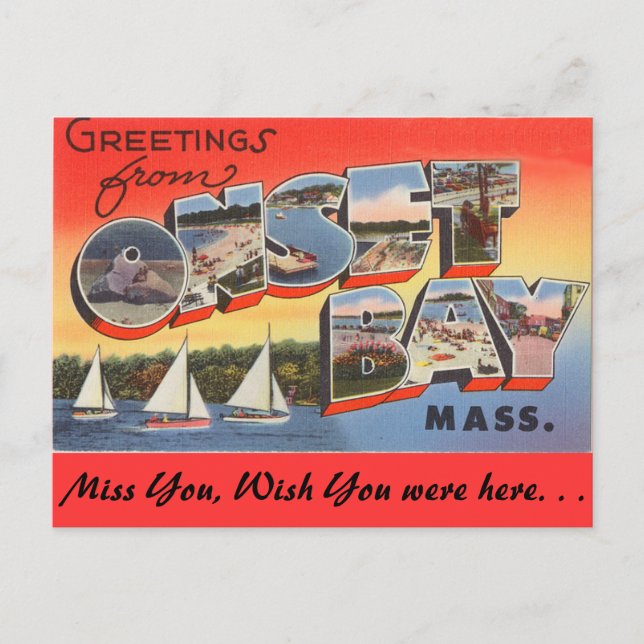 Greetings from Onset Bay Postcard (Front)
