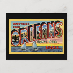 Greetings from Orleans Massachusetts Postcard