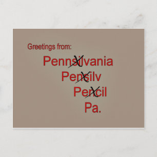 Greetings from Pa. Postcard