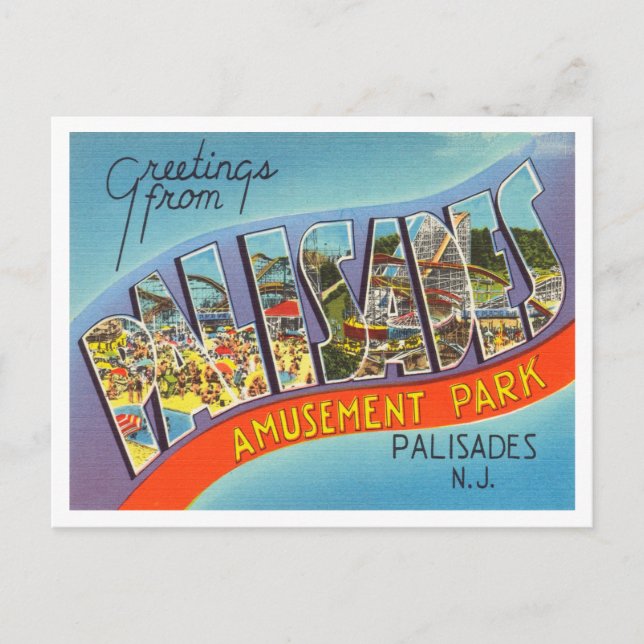 Greetings from Palisades Amusement Park, Palisades Postcard (Front)