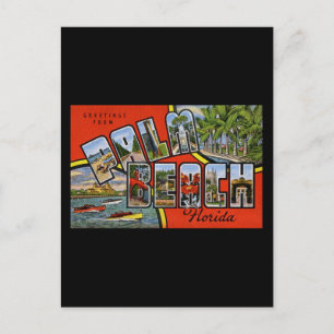 Greetings from Palm Beach Florida Postcard