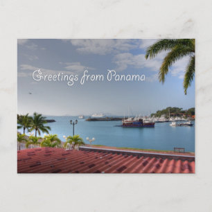 Greetings from Panama Canal, postcard