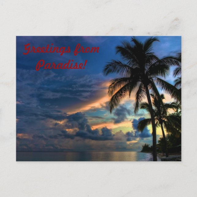 Greetings from Paradise Postcard (Front)