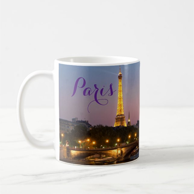Greetings from Paris France Eiffel Tower Mug Cup (Left)