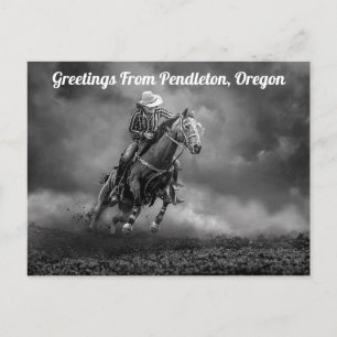 Greetings From Pendleton, Oregon Rodeo Postcard